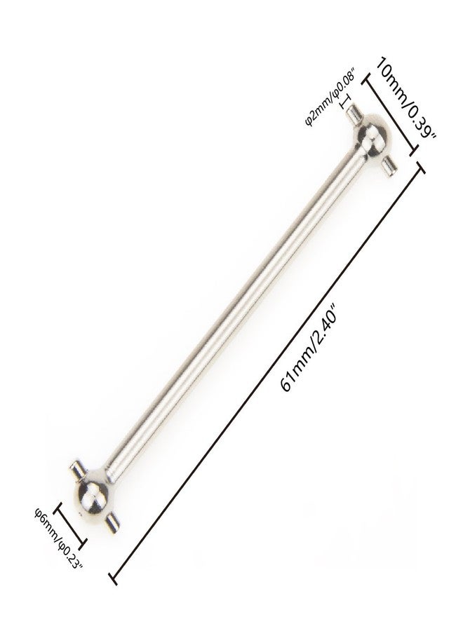 COJOYS Dogbone Universal Drive Joint Cup Shaft 61mm Steel Silver for RC Hobby Model Car HPI HSP,COJOYS,4PCS (Silver) - Image 3